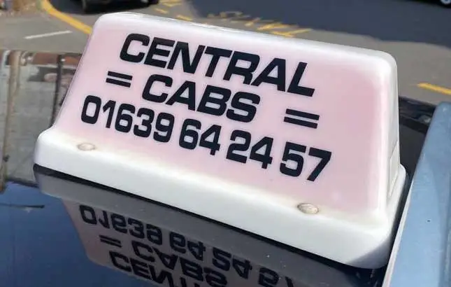 Central Cabs taxi ready for an airport transfer